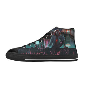 Miles Morales Spiderman Animation Hoodie Graffiti High Top Canvas Kid's Shoes