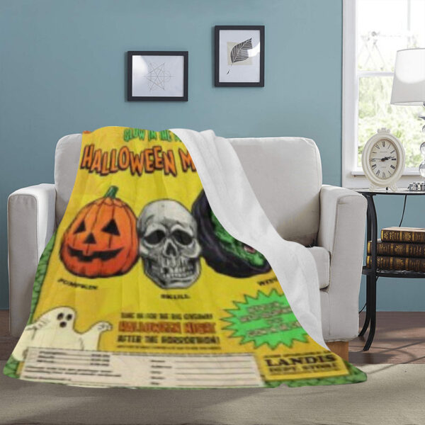 Happy Halloween Ultra-Soft Micro Fleece Blanket 60" x 80" Custom Blanquet - Image 3