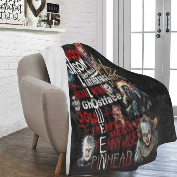Horror Halloween Here Ultra-Soft Micro Fleece Blanket 60" x 80" Custom Blanket - Image 2
