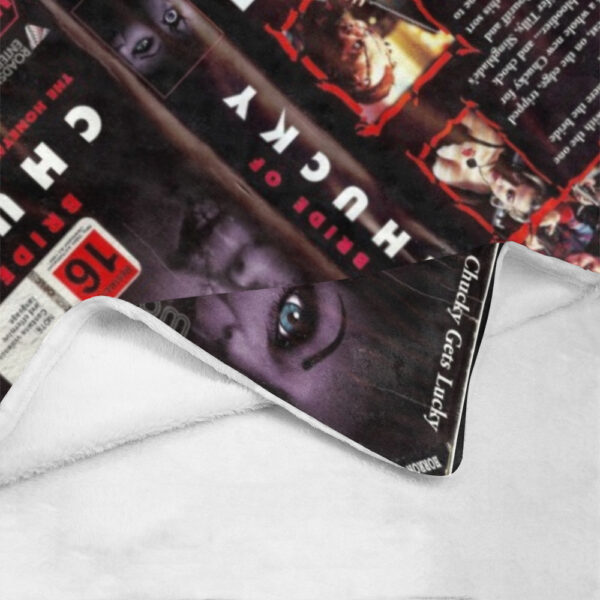 Chucky Bride VHS Vintage Ultra-Soft Micro Fleece Blanket 60" x 80" custom blanket - Image 4