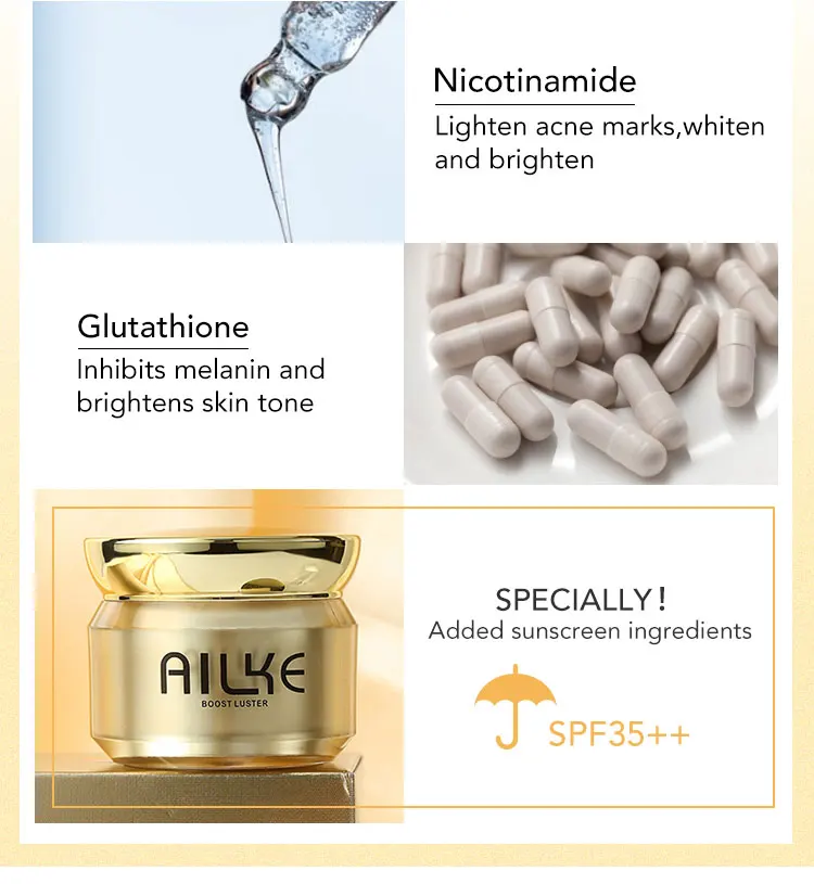 AILKE Dark Spot Corrector Bleaching Hydration Facial Cream With Spf35+ Lighting Skin Tone Korean Anti-sunburn Face Skin Care - Image 5