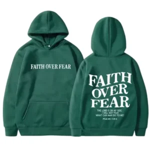 Faith prevails over fear. Faith Hoodie. Fashionable Hoodie. Bible verse pullover. Suitable for both men and women. Warm and cozy