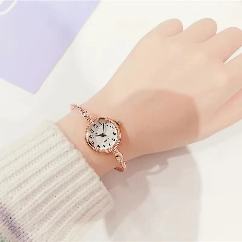 YIKAZE Small Gold Bangle Bracelet Luxury Watch Stainless Steel Retro Ladies Quartz Wristwatch Fashion Casual Thin Chain Watches - Image 14
