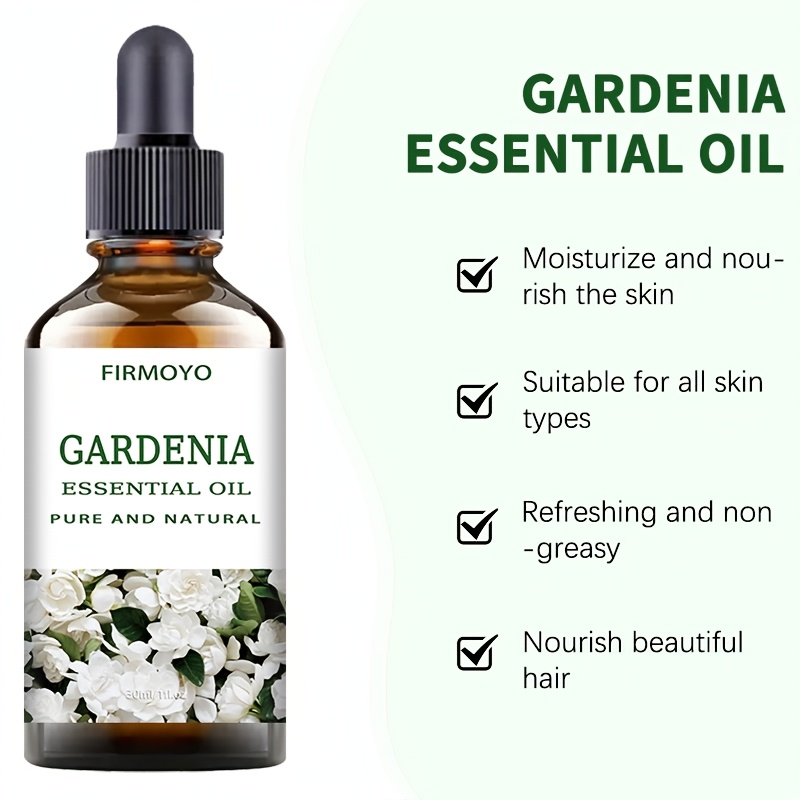 1.01oz 100% Pure Gardenia Essential Oil | Premium Hydrating Fragrance Oil for Nail, Hair, and Skin Care, Suitable for Massage, Diffusers, and Humidifiers, Unisex, All Skin Types, Naturally Extracted by FIRMOYO - Image 5