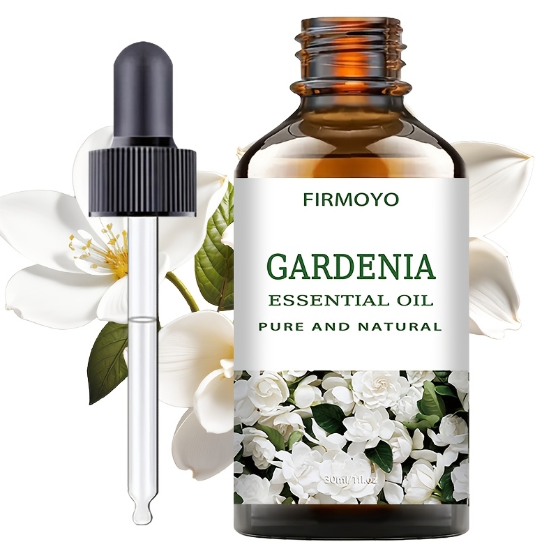 1.01oz 100% Pure Gardenia Essential Oil | Premium Hydrating Fragrance Oil for Nail, Hair, and Skin Care, Suitable for Massage, Diffusers, and Humidifiers, Unisex, All Skin Types, Naturally Extracted by FIRMOYO
