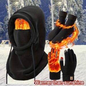 3pcs/6pcs Winter Hats for Men Winter Hat, Cover, Neck Scarf, Gloves, Warm Set